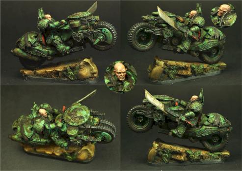 Sci Fi Egyptian Warrior on bike by Scibor
