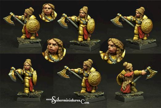 Dwarf Female Warrior by Scibor
