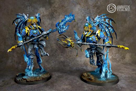 Tzeentch Daemon Princes - converted Morghasts Archai by Awaken Realms