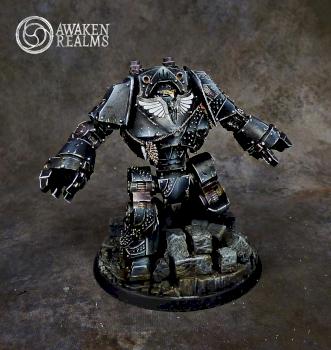 Space Marines Raven Guard Contemptor Dreadnought by Awaken Realms
