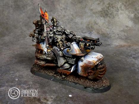 Space Wolves Wolf priest on bike by Awaken Realms