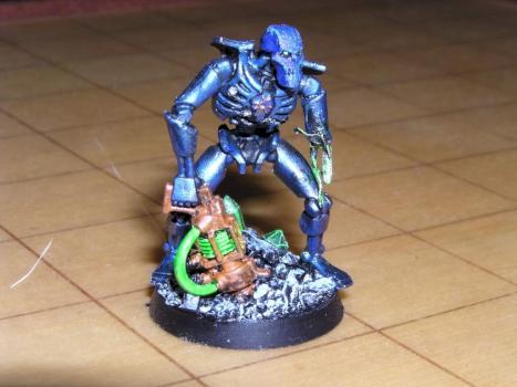 Damaged Necron Warrior closeup by Ogrescave
