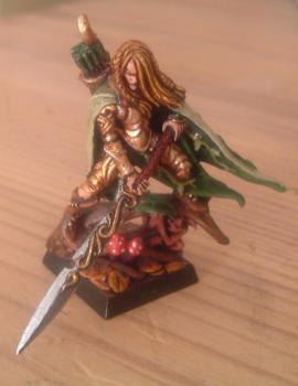 Wood Elf Lord with Great  weapon by philhynes