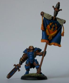 Cygnar Stormblade Standard Bearer by Stront