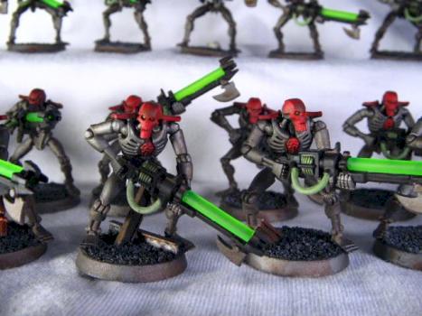 Necron Warrior Squad Closeup by NinjaSqurl