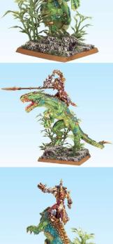 Ancient Scar-Leader Kroq-Gar on Carnosaur by Purc