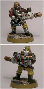 Imperial Guard Ilio infantry with gun temic by bonecamp1779