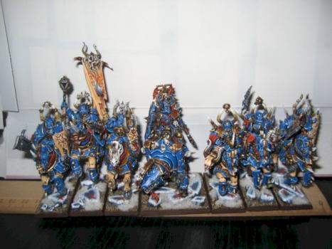 Chaos Knights with Lord of Khorne by trollslayer