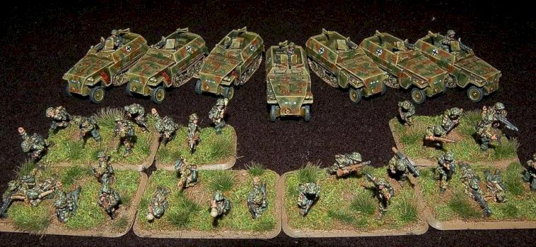 15mm 12.SS Aufklärungs Platoon by tank santa