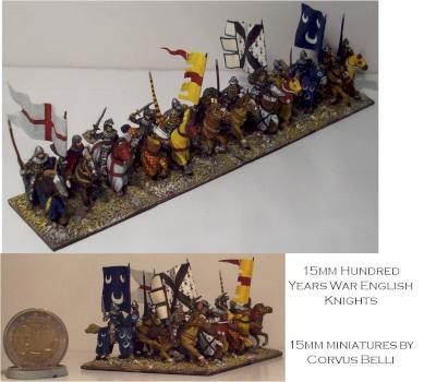 15mm Hundred Years War English knights by Comte de Foix