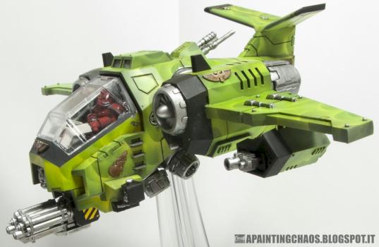 Space Marine Salamanders Stormtalon (conversion) by Apaintingchaos