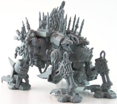 CSM custom Dreadnought, Khorne Hellhound, Iron Warriors by hagness