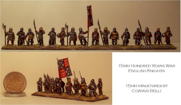 15mm Hundred Years War English knights by Comte de Foix