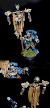 Space Wolf Standard Bearer by zwartegoblin
