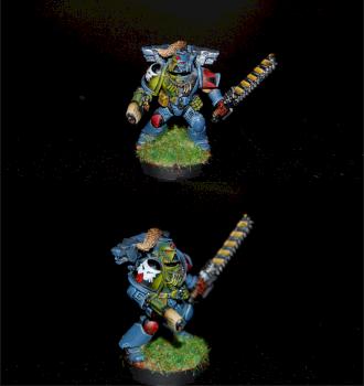 Space Wolf Space Marine - better pics by zwartegoblin