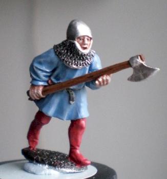 Infantry advancing/running with polearm by JLEH