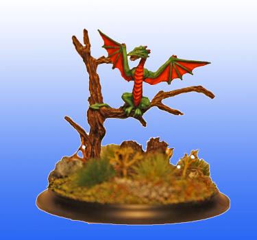 Dragon on tree by the black one