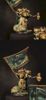28mm / 30mm Science Fiction Knight with Standard by rene