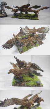 Warmaster (10mm) High Elf - 1st unit of eagles by Guthwine