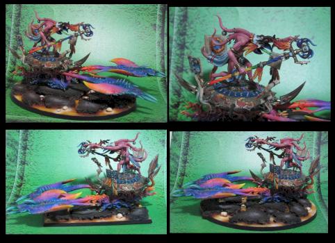 Herald of Tzeentch on burning Chariot by noxyren