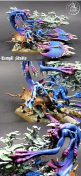 Warhammer Chaos Daemon Herald of Tzeentch on Burning Chariot by Noctule Mini Art