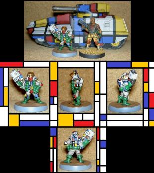 Mondrian Tank and trooper by Inso