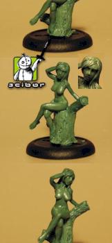 Wood Elf or Wood Nymph - 30mm  Greenstuff Sculpture  with all reproduction / production rights by Scibor