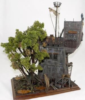 Boathouse & Tree by jo b