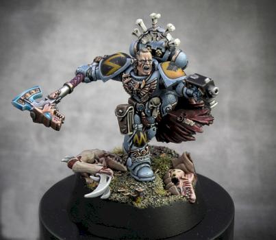 Space Wolves Battle Leader - Silver 40K Single GDUK'10 by Wiltrichs
