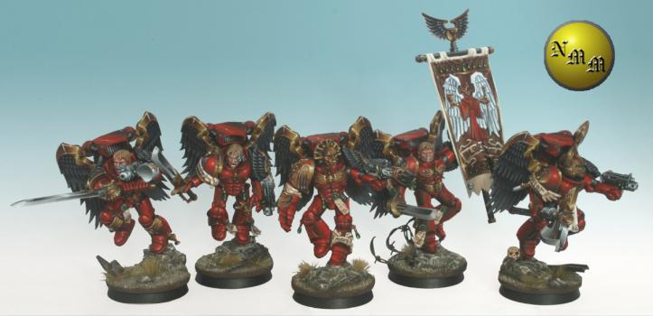 Blood Angel Sanguinary Guard Squad by nels0nmac