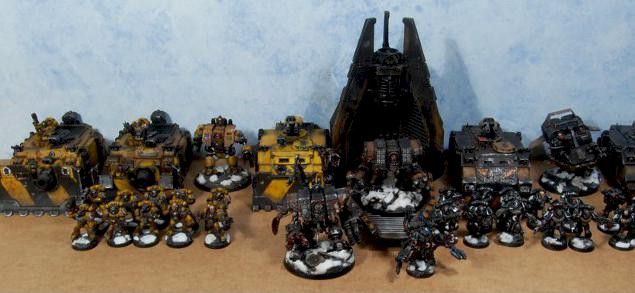 Imperial fists and Iron Hands army by Aliaume
