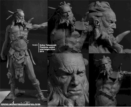 Viking - plasticine sketch by Scibor