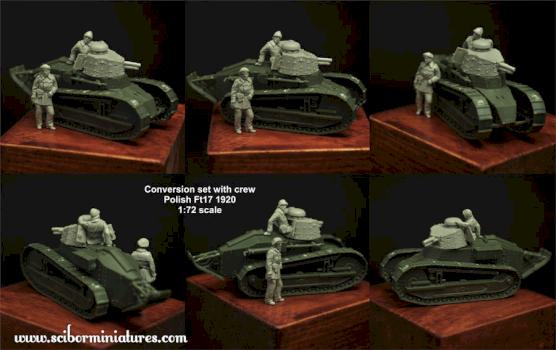 FT 17 Polish crew 1:72 scale by Scibor