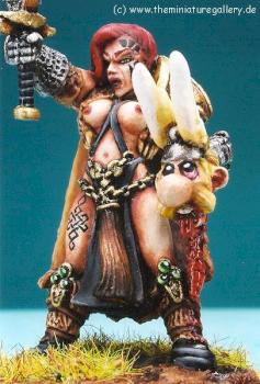 Heartbreaker Hobbies, Blade Maiden Leader, converted and painted for VIC # 4 by brushguy
