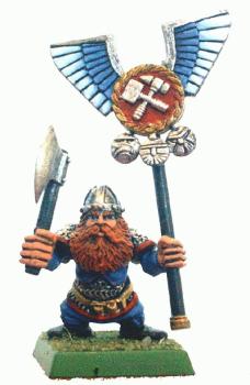 Dwarf Warrior Regiment Standard Bearer by gHekko