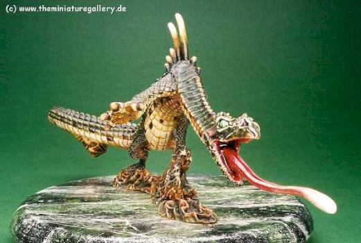 Nemo, Reptaar swamp dragon, painted with acrylics after a crocodile photo. by brushguy