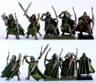 Gang of Elvish Glade Guards by grahnar