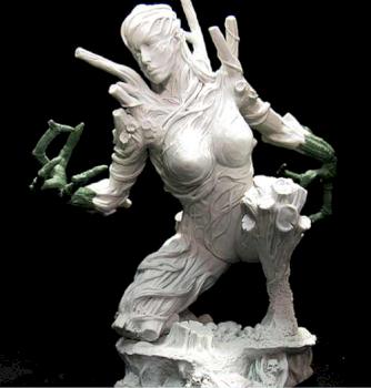 Springtime Treewoman with sculpted claws by Sophia