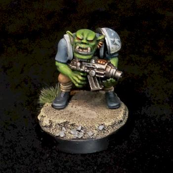 Rogue Trader Space Ork boy by kaiserdean