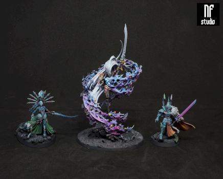 Yncarne, Visarch, Yvraine, Triumvirate of Ynnead by NeonForgeStudio