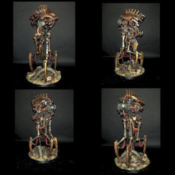 Grimdark Indomitus Necron Canoptek Reanimator with scenic display base by Mandrake_Studio