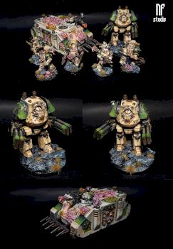 Death Guard Army Plague Marines Chaos Rhino Dreadnought by NeonForgeStudio