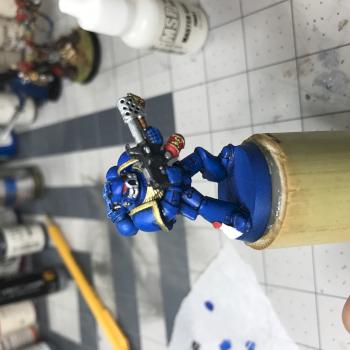 Space marine with flamer by Geewah