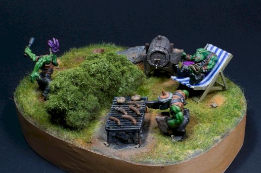 Ork boyz on BBQ party by Pafel