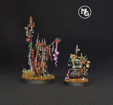 Swampcalla Shaman and Pot-Grot by slawek