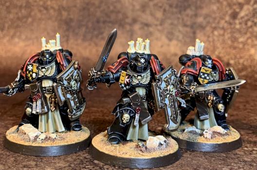 Black Templars Bladeguard veterans by The Apothecary