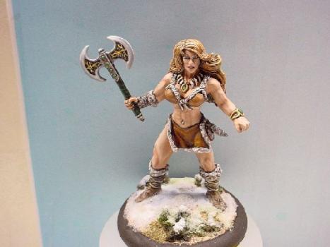 Female giant Barbarian by MinisByBK