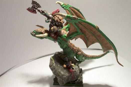 Orc Waaghboss on Wyvern WIP by TzazikiMann