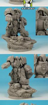 8mm / 30mm SF Templar Knight conversion / sculpture by Scibor