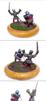 Medieval Warriors mini diorama by Bodrius